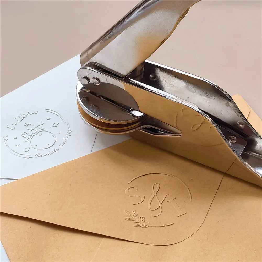 Design Your Own Embosser Stamp / Custom Embosser Seal for Personalized / Wedding Seal