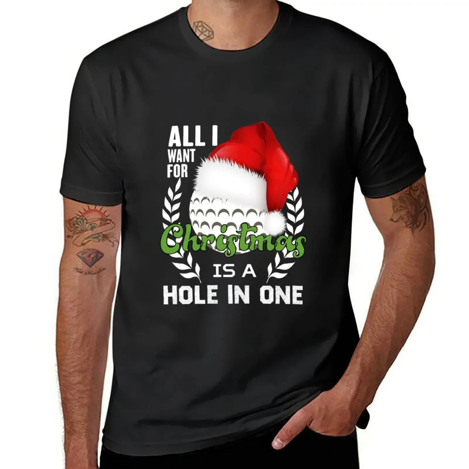 

All I Want For Christmas Is A Hole In One Golf Ball Xmas T-Shirt essential t shirt plain mens big and tall t shirts