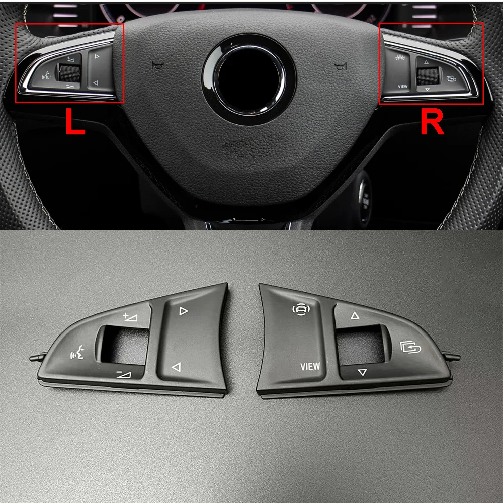 Steering Multi-functional Wheel Button Cap Steer Switch Roller For Skoda Superb III Octavia A7 Karoq Kodiaq Fabia Scala Rapid
