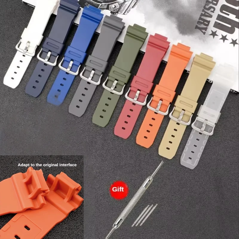 Waterproof Resin Watch Strap For GBD-800 GBA-800 GMA-B800 810 GBD-800 GA-800 Replacement Watchband