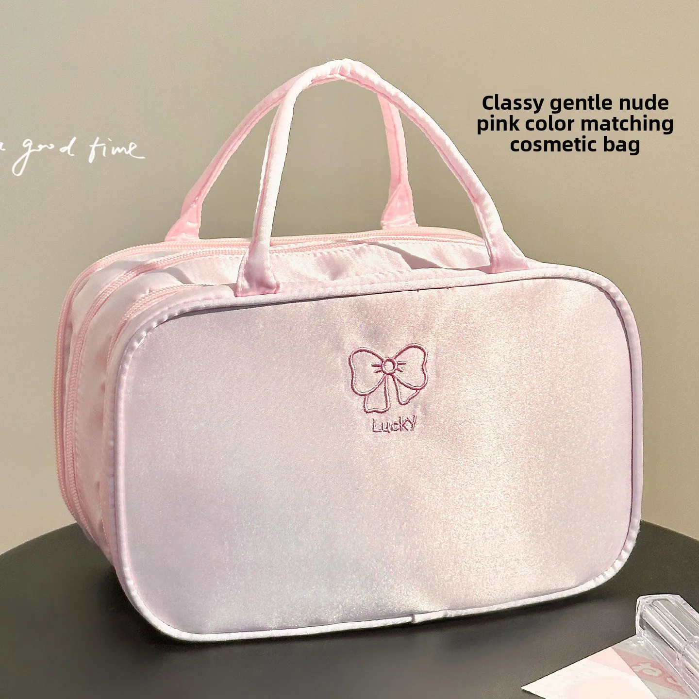 Cosmetic Bag Large Capacity High-end Cosmetics Partition Washing Bag Cute Travel Portable Portable Storage Bag