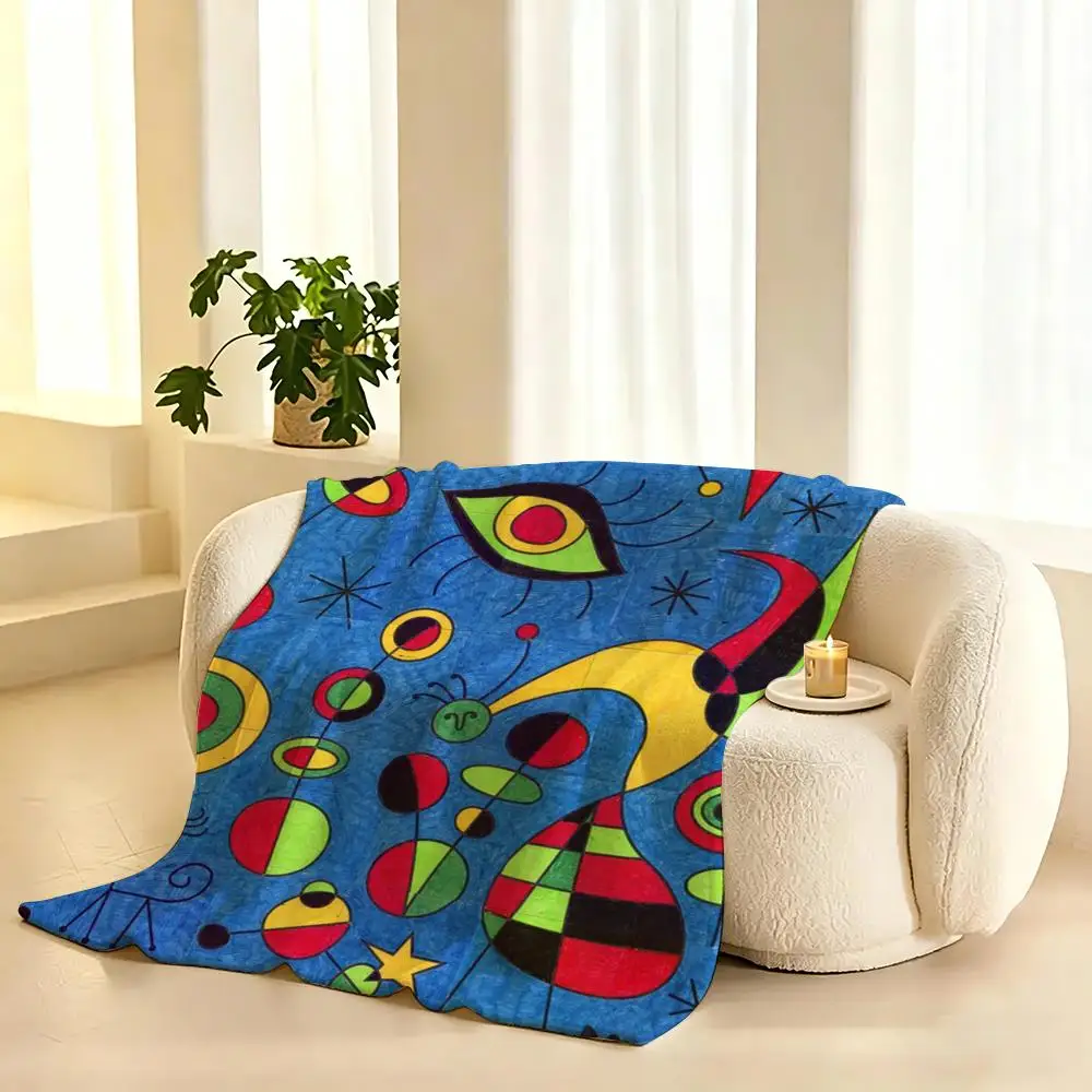 Joan Miro Artist Throw  flannel blanket, suitable for sofas, beds, offices,  exquisite gift blankets