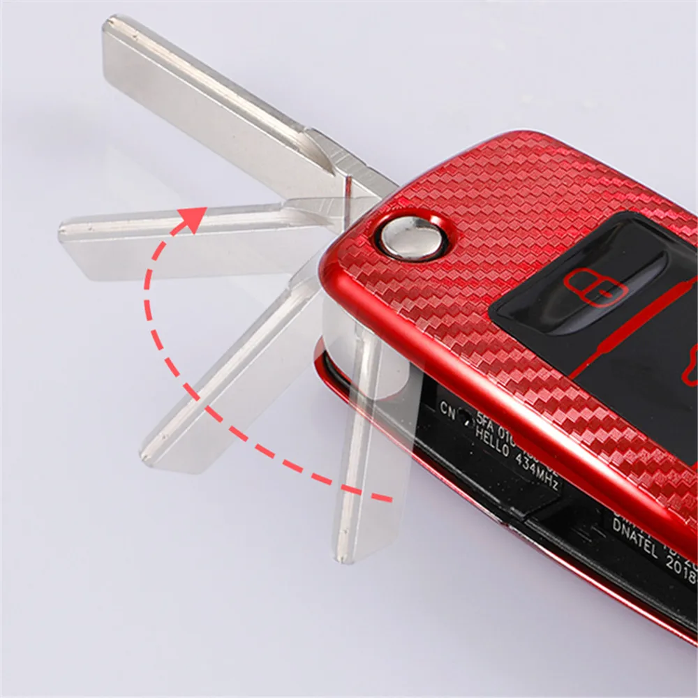 Carbon Fiber Car Key Cover Case Keychain for VW Volkswagen Polo Golf Passat Beetle Caddy T5 Up Eos Tiguan Jetta Skoda Octavia A5