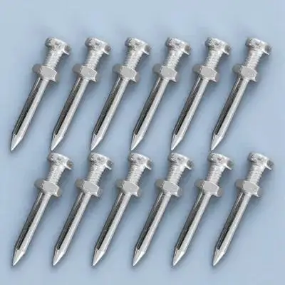 

26pcs Grass Spikes For Lawn Shoes Long Metal Soil Stakes Durable Replacement Pegs Nails Lawn Aerator Spike Aerator Shoes Pegs