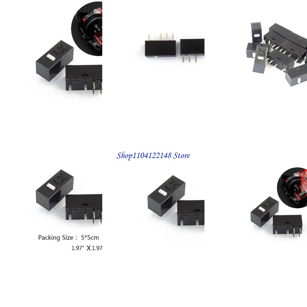 P9FA Pack of 2 Light Mouse Micro Switch 50 Million Life 6Pin Hot Plug