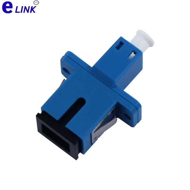 fiber adapter LC-SC 10pcs female to female plastic housing blue SC-LC hybrid optical fibre coupler FTTHELINK