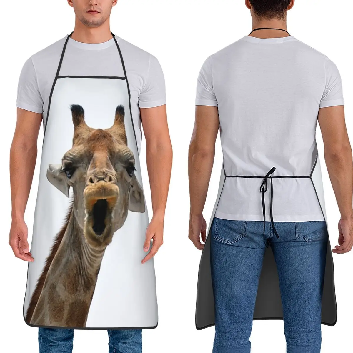

Жираф, кричущая природу, фартук для шеф-повара, кулинария, кухня, Tablier, водонепроницаемый нагрудник, кухонный фартук для уборки для женщин и мужчин
