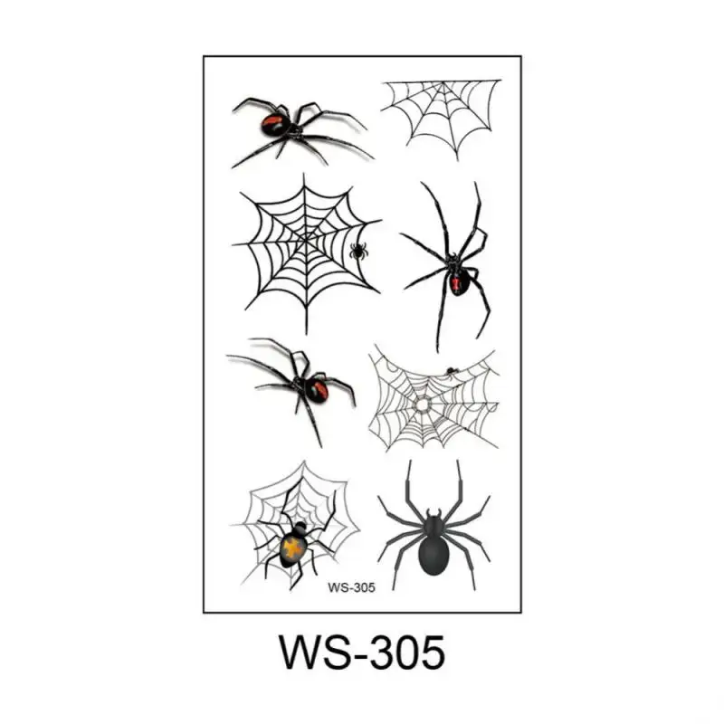 Halloween Temporäre Tattoo Aufkleber Schwarz Spinne Web Gesicht Körper Kunst Aufkleber Simulation Spinnweben Wasserdichte Tattoo Aufkleber 2021