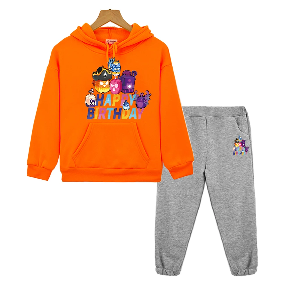 New Game Blox Fruits anime hoodie Fleece sweatshirt kids boutique clothes pullover Kawaii Jacket boy girl sportswear Hooded Sets