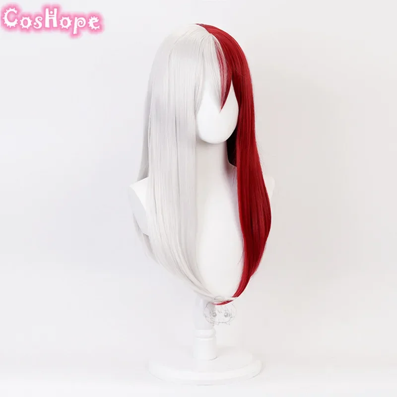 Todoroki Cosplay Female Wig Cosplay Boku No Hero Academia Red White Anime Wig Heat Resistant Synthetic Wigs