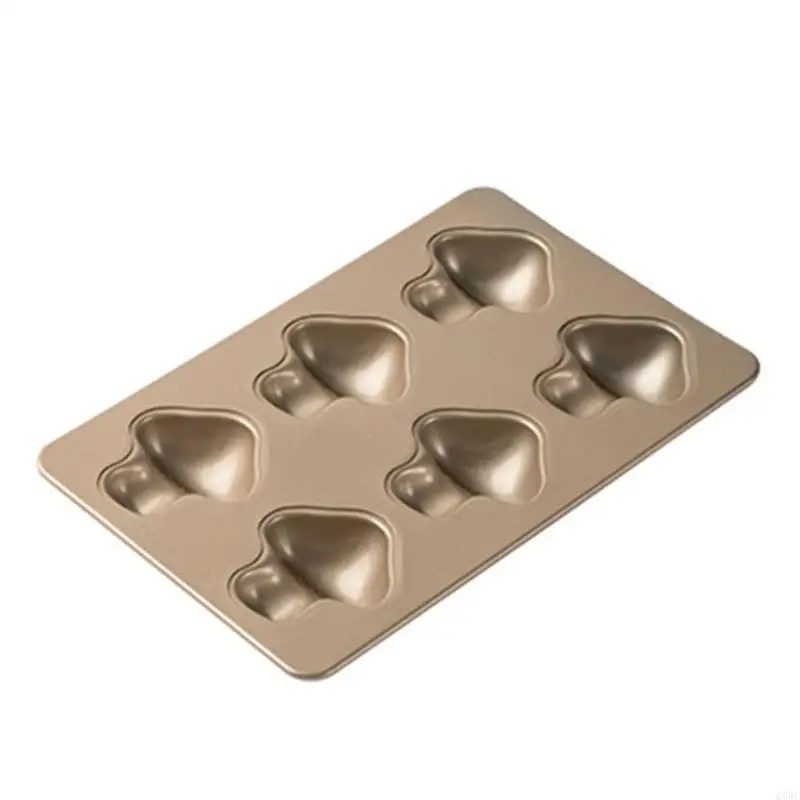 Carbon Steel Baking Molds 6 Cavity Mushroom/Acorn Molds for Holiday Treats Q5WC