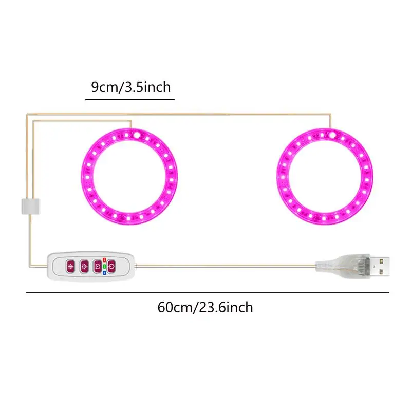 Plant Kweek Licht Full-Spectrum Plant Kweek Lamp Ronde Lamp Voor Planten Led Plant Bollen Voor Groene Dille Rozen Cactus Mini Bonsai