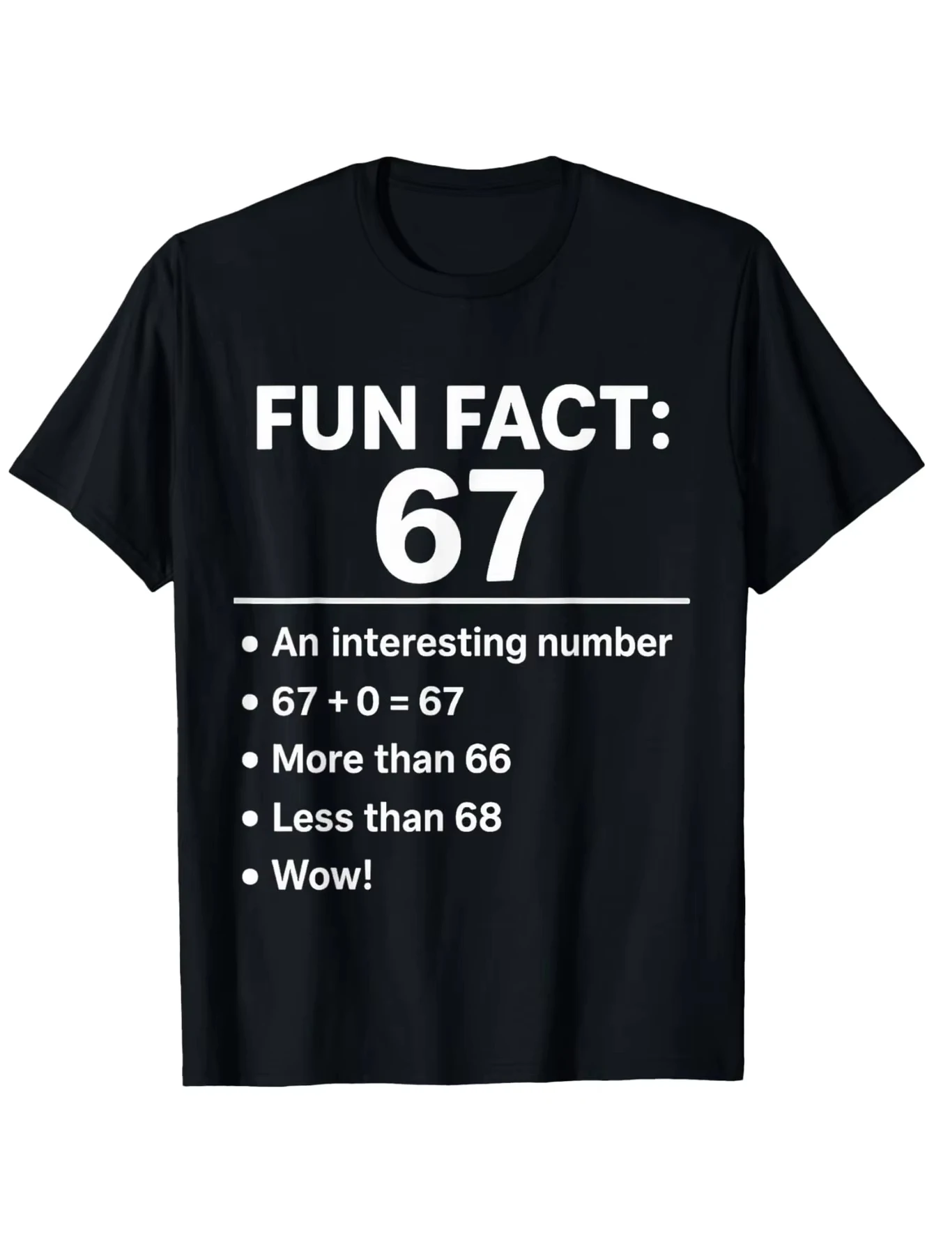 67 Fun Fact Viral Meme Graphic Tee Women Round Neck Short Sleeve Trendy Outdoor Daily Funny Casual Street Fashion Tops