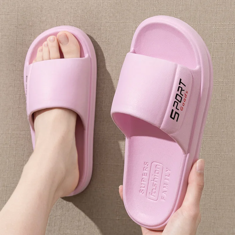 Unisex Thick Bottom Slip-resistant Summer Indoor Outdoor Slippers EVA Material Anti-slip Bath Slippers for Men And Women