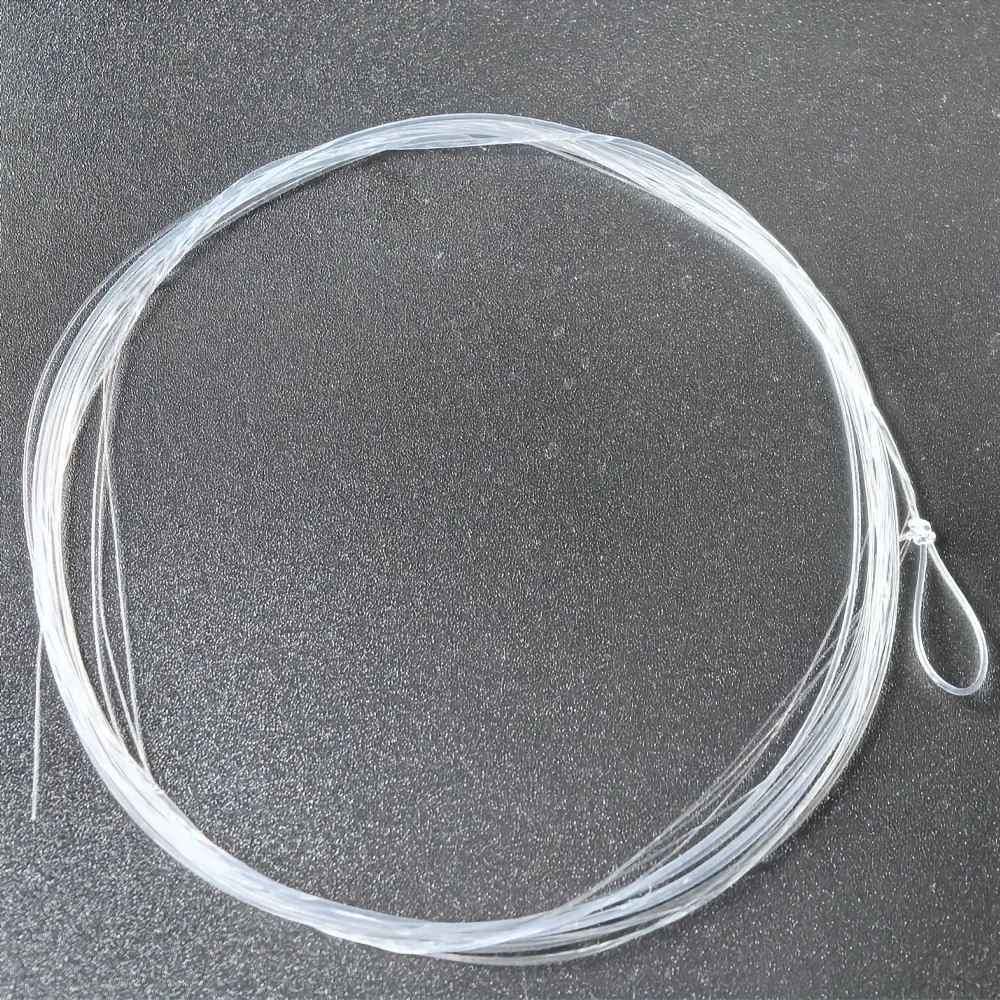 5 Stück Fliegenfischen-Vorfachseil 9FT 0X-7X Klares Konisches Nylonseil mit Schlaufe für Forelle, Barsch, Lachs, Hecht – Detail 6