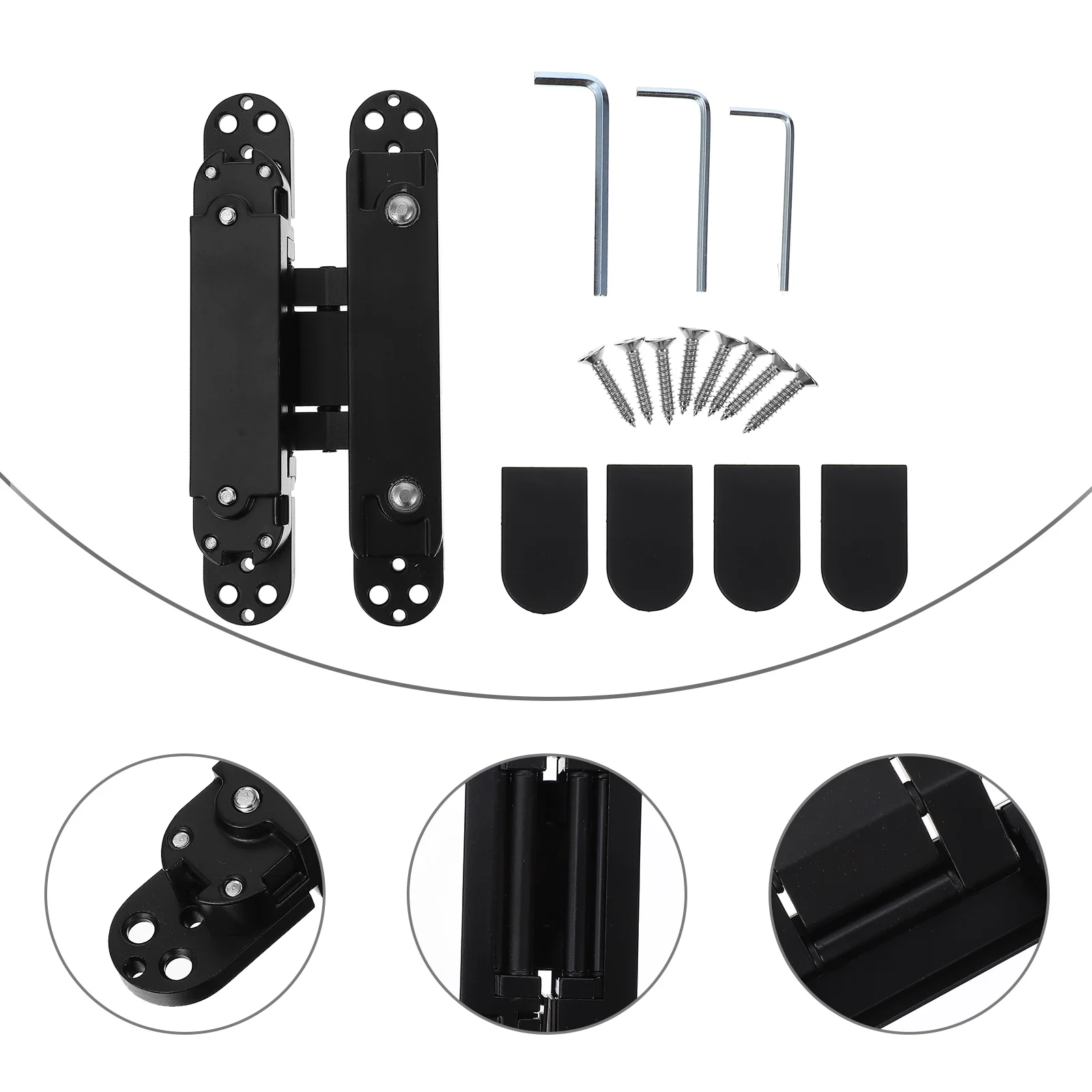 

Invisible Door Hinge Hidden Adjustable Heavy Duty 180 Degree Swing Hinges No Trace Design Left Right