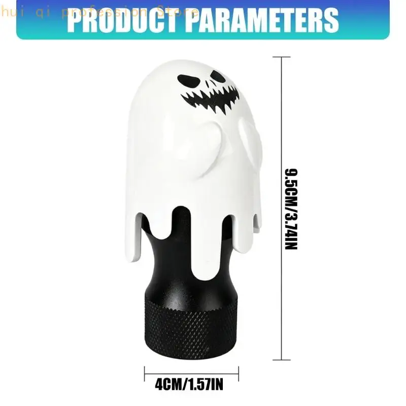 Auto-Schaltknauf mit Spirit-Figuren-Design, weiß-schwarzem Gewinde-Dekorgriff und strukturierter Basis für Konsolen-Styling H8WE – Detail 6
