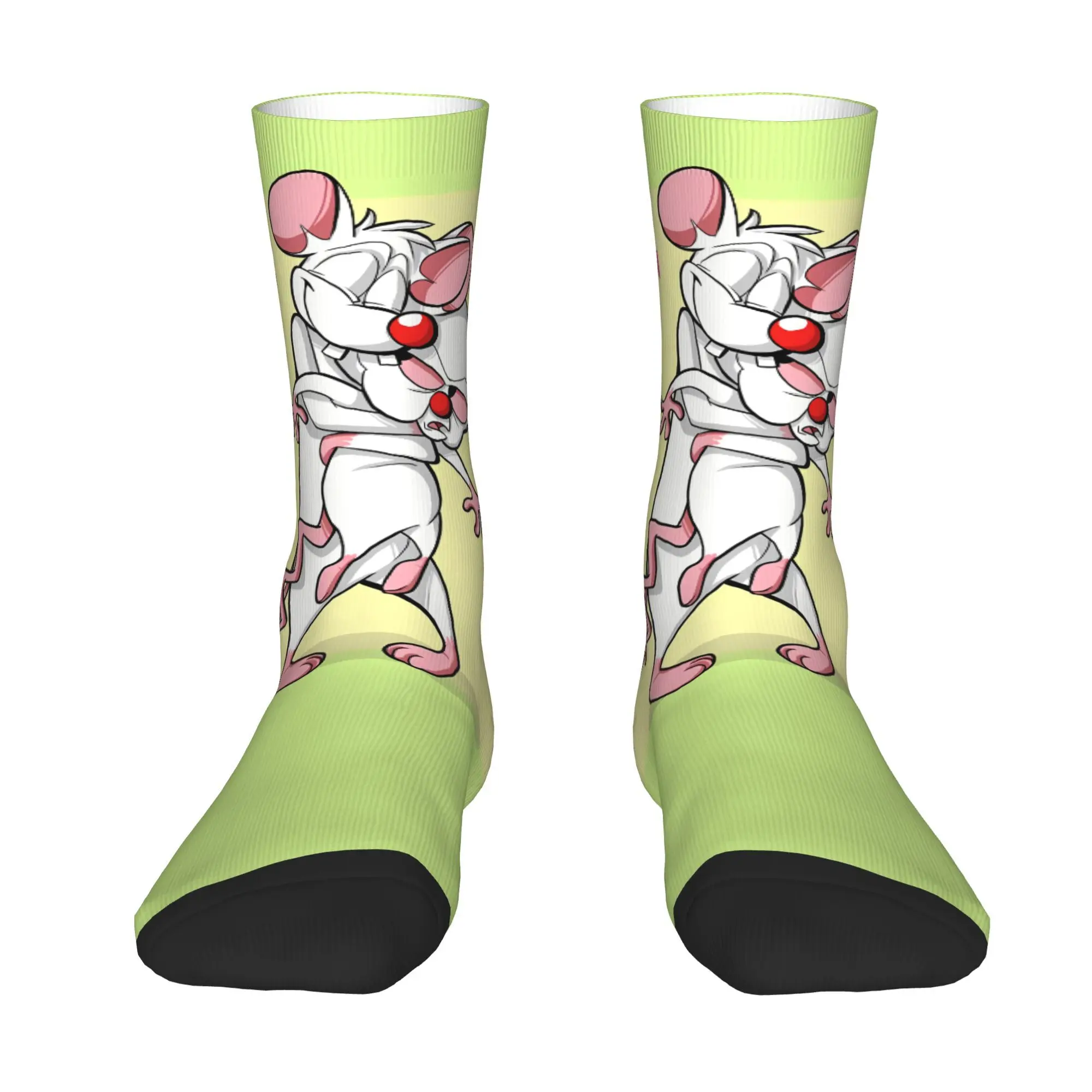 Мужской полиэстер с принтом White Mouse Pinky And The Brain Sock