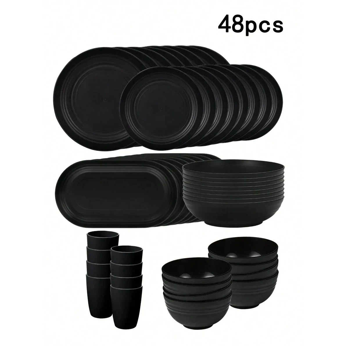 

4/48 шт. пластиковый набор столовых приборов, легкий многоразовый набор столовых приборов, небьющийся и прочный, подходит для отелей, вечеринок, Рождества