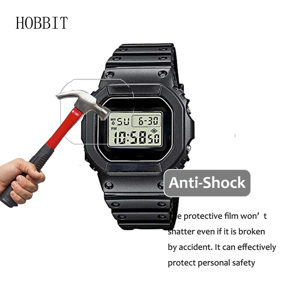 3PACK Nano a prova di Esplosione Protezione Dello Schermo Per Casio DW5600 DW9052 GWM5610 GW-5000 DW5035 A168W AE-1200 Sport Watch LCD pellicola