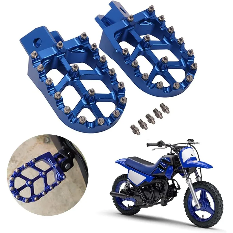 

Blue Motorcycle Foot Pegs Footpeg Pedals FootRest for PW50 19812023 and PW80 19832006 Pit Dirt Bike with Enhanced Durability an