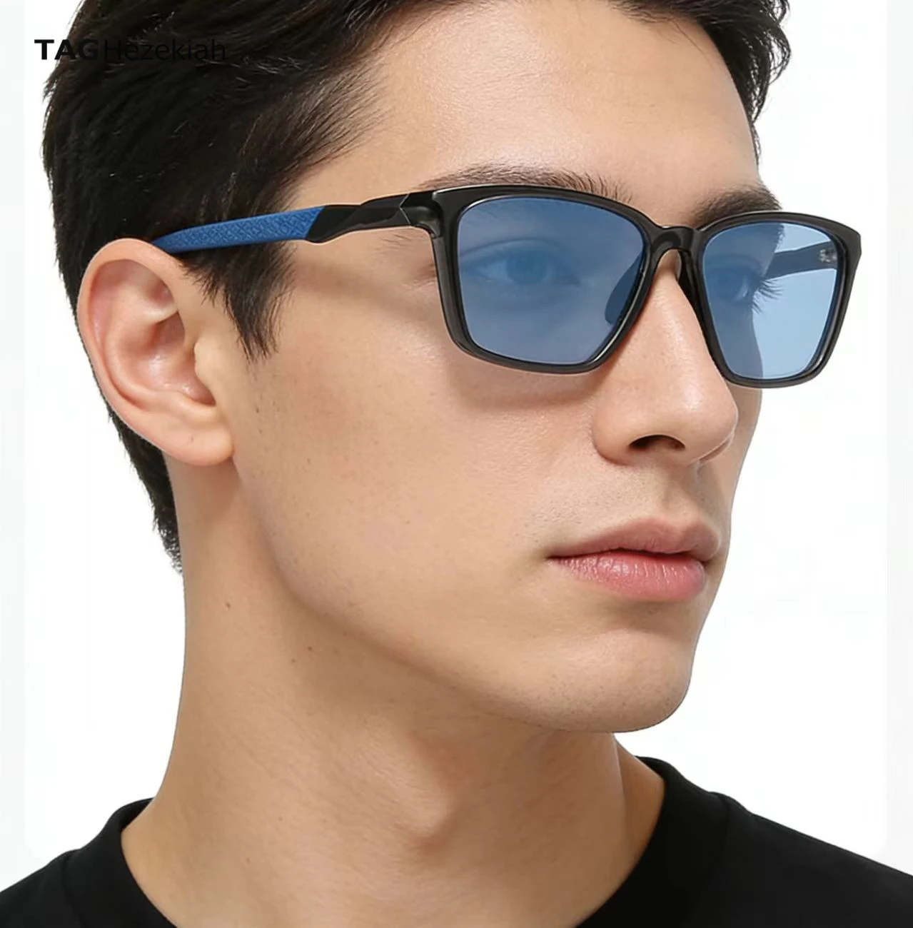 

TAG Hezekiah Fashion Retro Men Square Polarized Sunglasses UV400 Protection TR90 Sports Sunglasses A2076 Driving Travel Women
