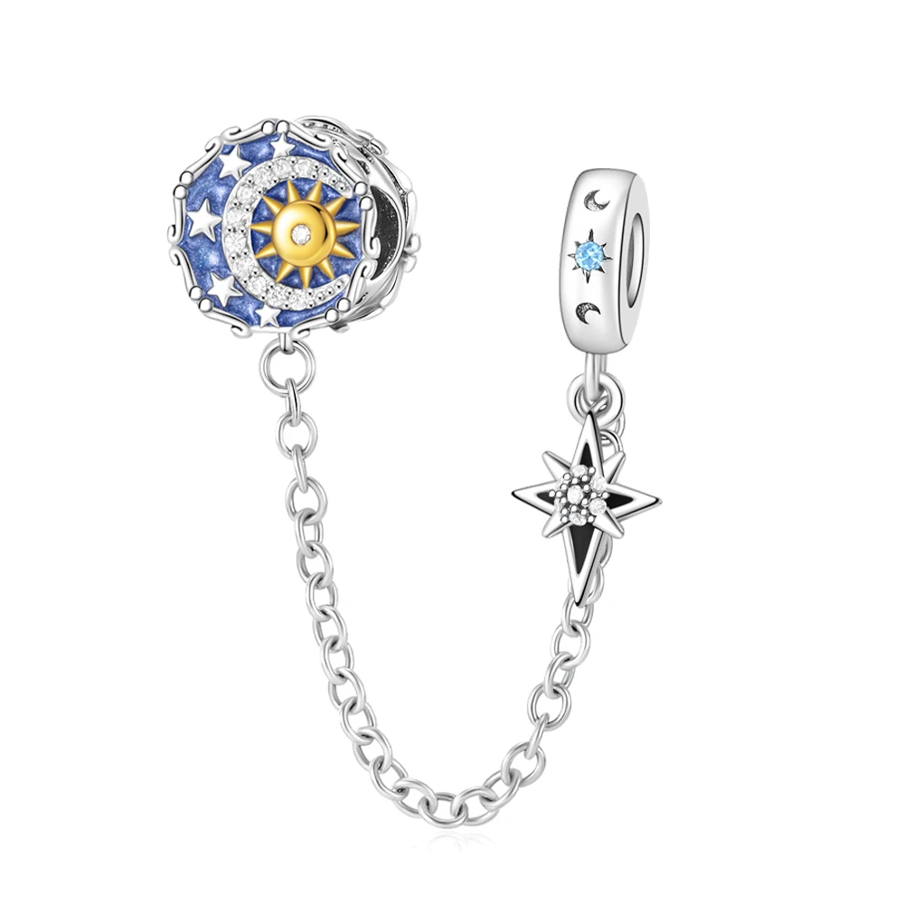 

Pan Charms Original Tarot Card Safety Chain Charm Bracelet Pendant Jewelry