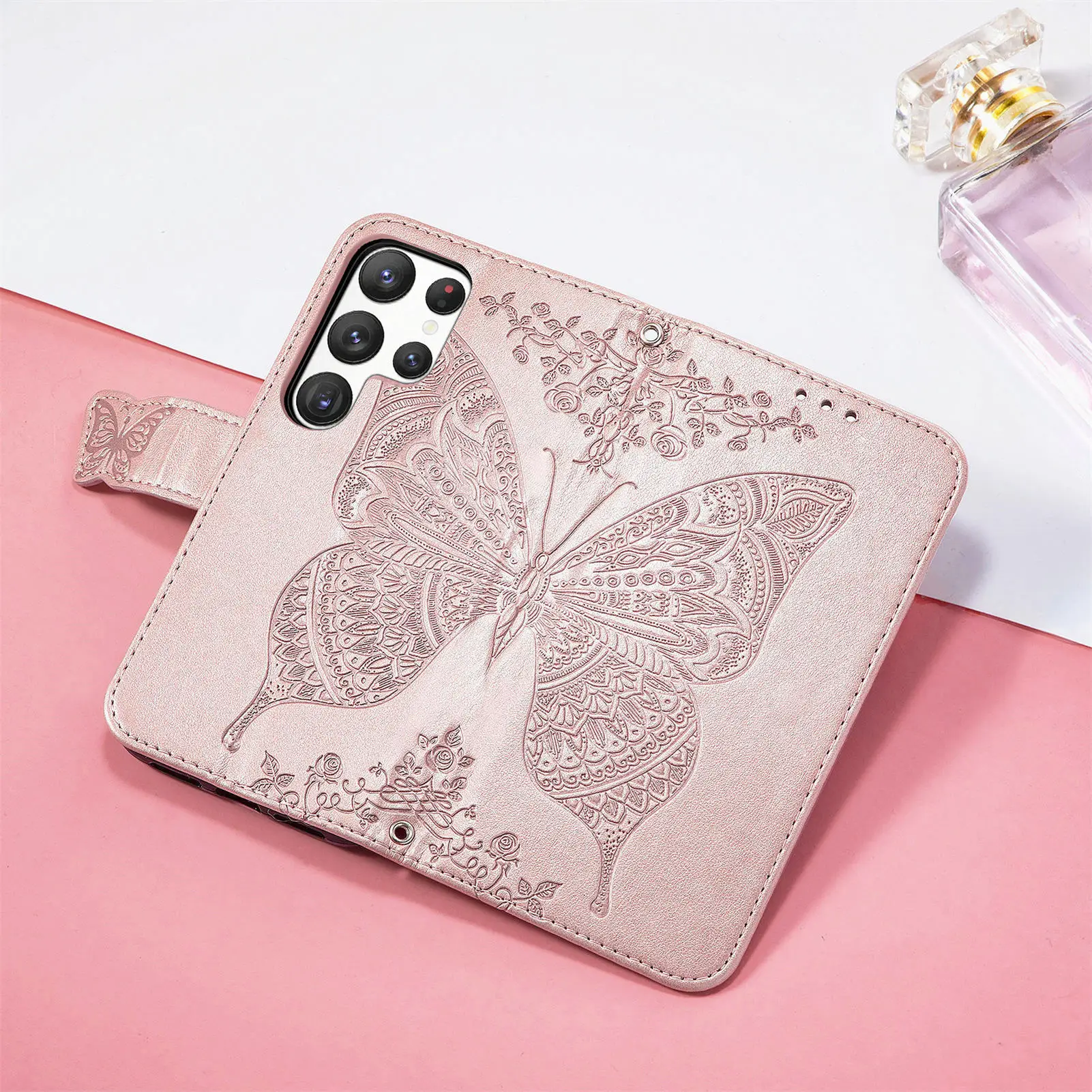 Suitable for Samsung S26 Ultra mobile phone, manual leather cover flip phone case, Galaxy S25FE anti-drop protection case view 2