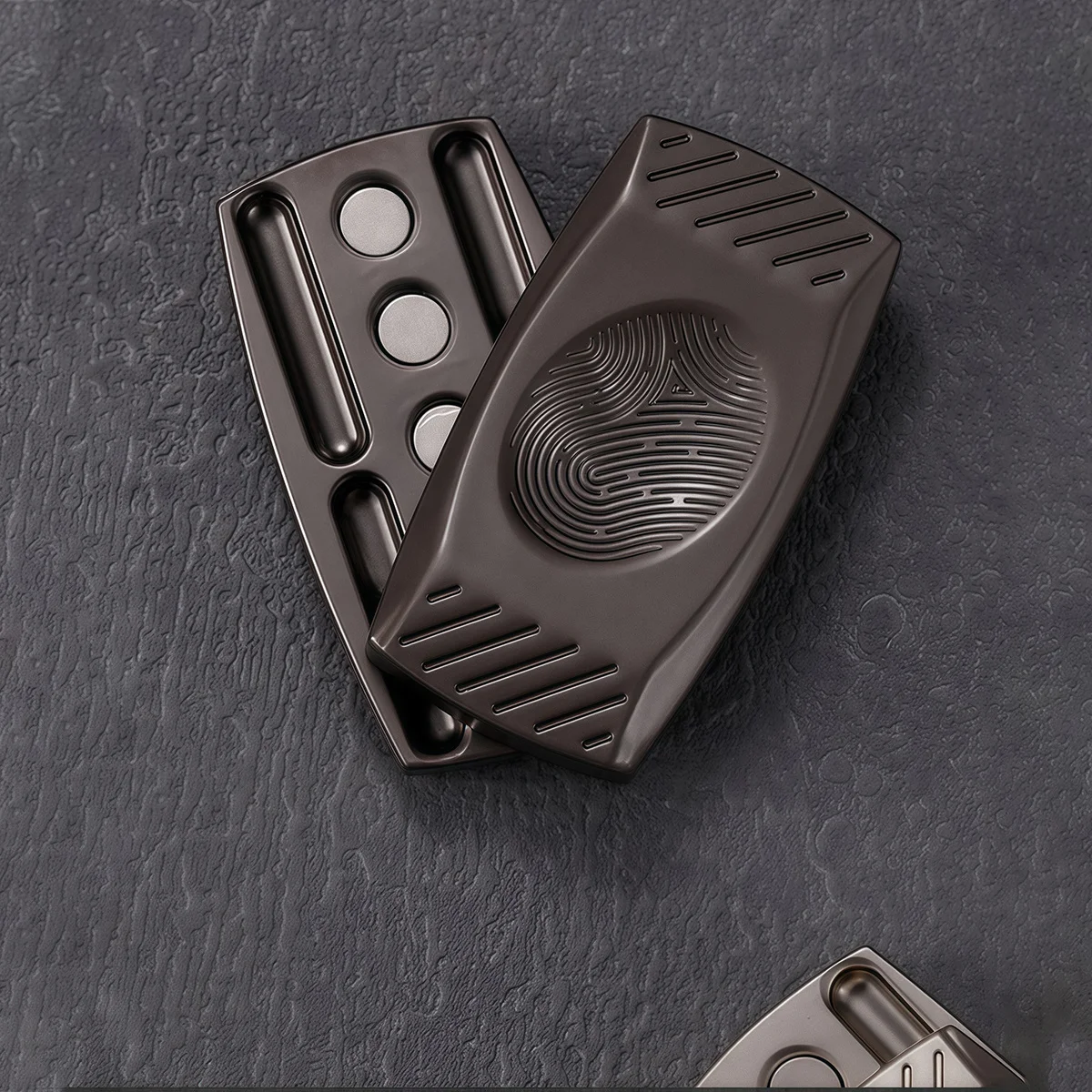 Metal Haptic Slider Push Card Fidget Toy Fingertip Gyroscope for Adult Stress Relief Cool Office Desk Gadget Gift