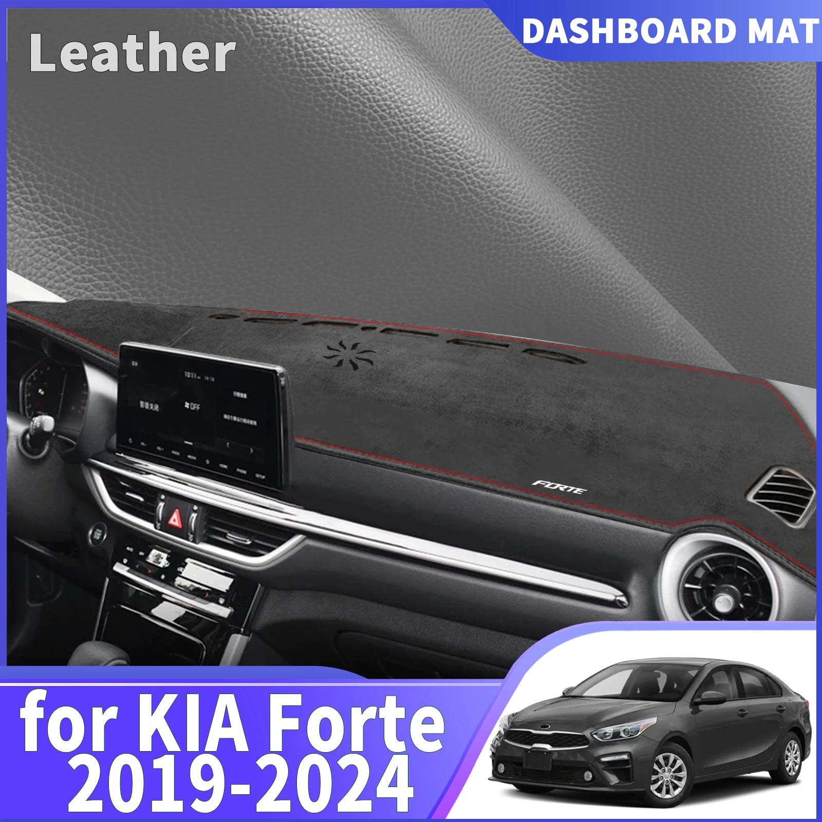 

fit for KIA Forte 2019 2020 2021 2022 2023 2024 Car Accessories Dashmat Dashboard Cover Pad DashMat Sunshade Protective Carpet