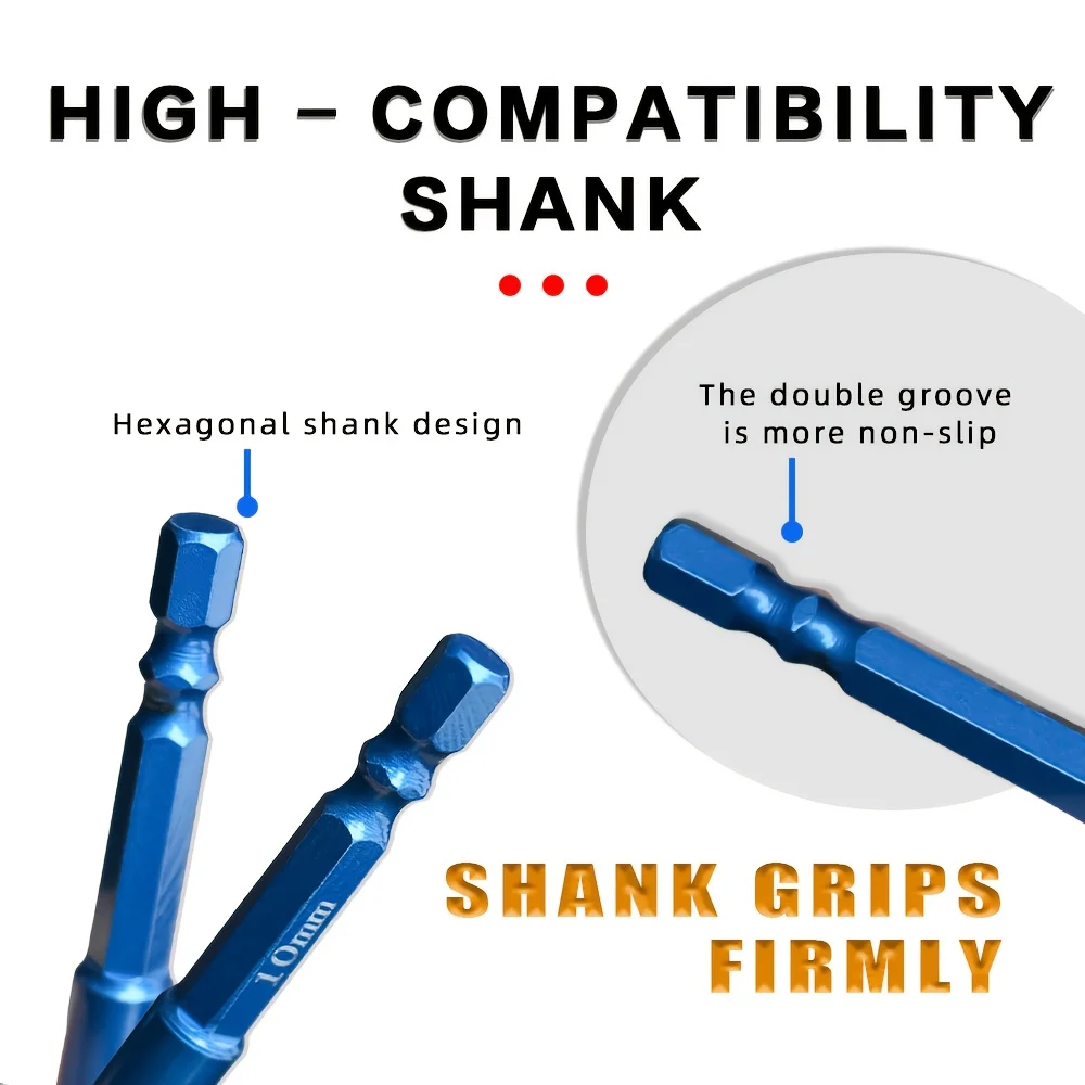 12/7/6/5/4/3PCS Four Blade Srrated Drill Bit Set Is Suitable For Drilling Holes Glass Ceramic Tiles Concrete Drilling Tools Set