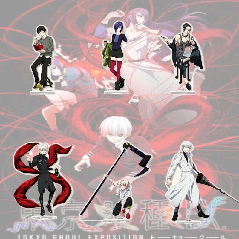 Tokyo Ghoul ANIME 15CM Ken Kaneki Touka Kirishima Acrylic Figure Stand Figure Desktop Ornament Collecting Accessories Keychain