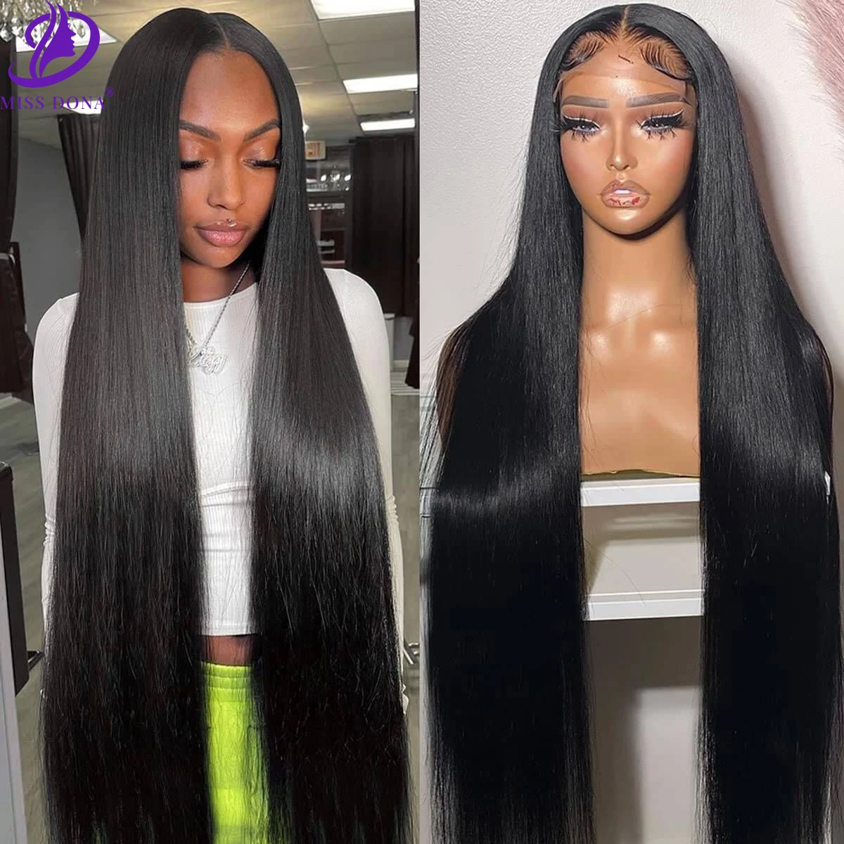 

250 Density 40 48 inch 360 Transparent Lace Front Human Hair Wigs 360 Lace Wigs Human Hair Straight Wig For Black Women