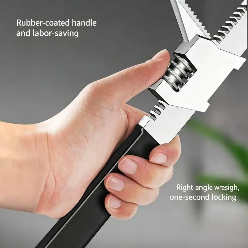 Scratch Resistant Adjustable Wrench Wide Opening Multifunctional for Home Repair DIY Plumbing Handyman Work