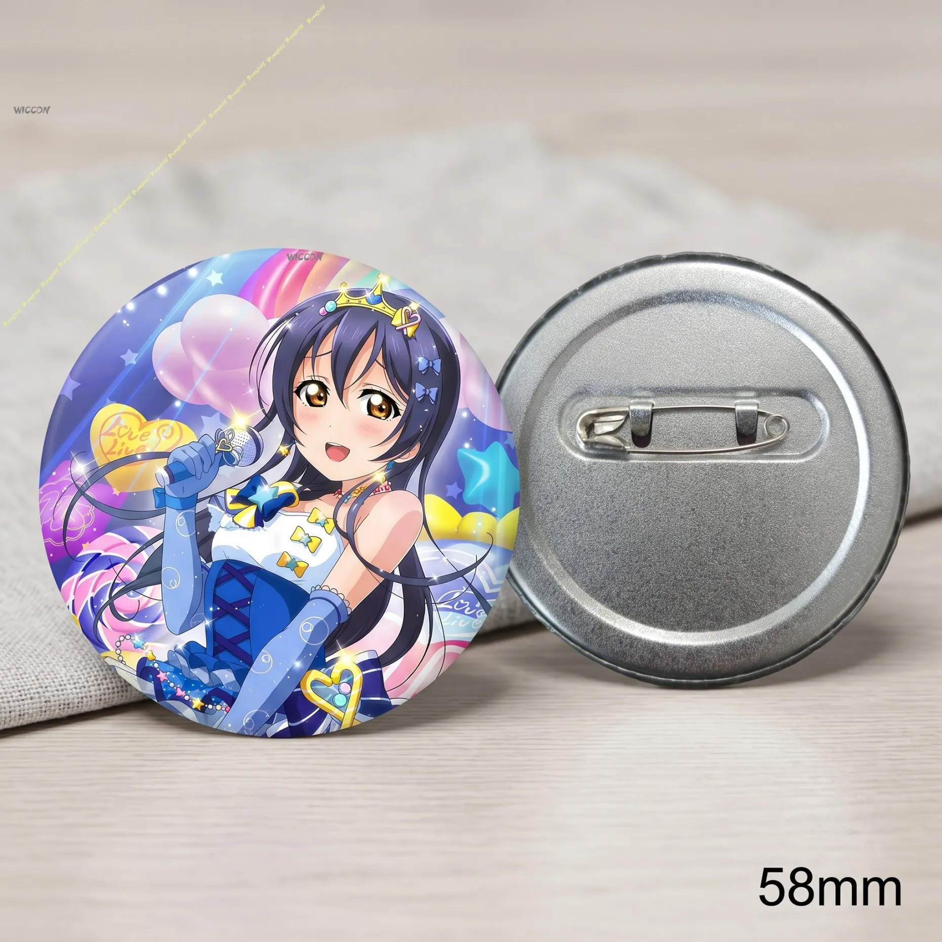 LoveLive! Umi Sonoda Anime Badge Pin, μ's School Idol Project Umi Collectible Sonoda Brooch Gift LoveLive! Umi Sonoda Badge
