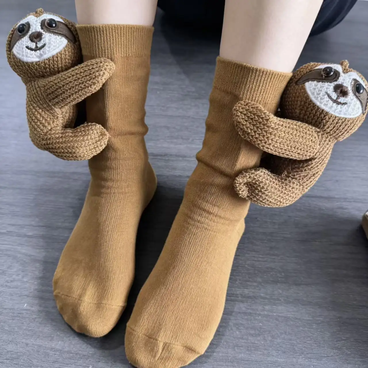 جوارب حيوانات متماسكة ثلاثية الأبعاد للنساء، مجموعة جوارب عيد الميلاد 2025، جوارب طاقم عناق حيوانات قطيفة لطيفة وممتعة