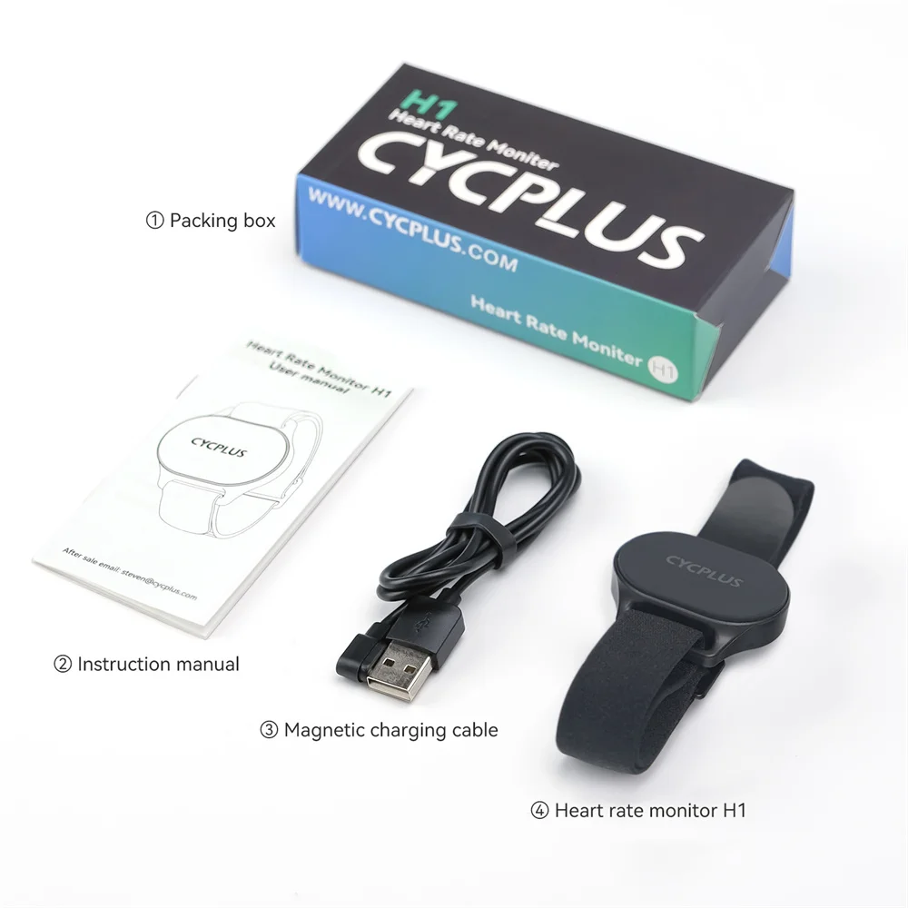 CYCPLUS Herzfrequenzsensor Armband Handgelenkgürtel Bluetooth ANT+ Fitnessmonitor für Garmin Wahoo GPS Fahrradcomputer – Detail 9