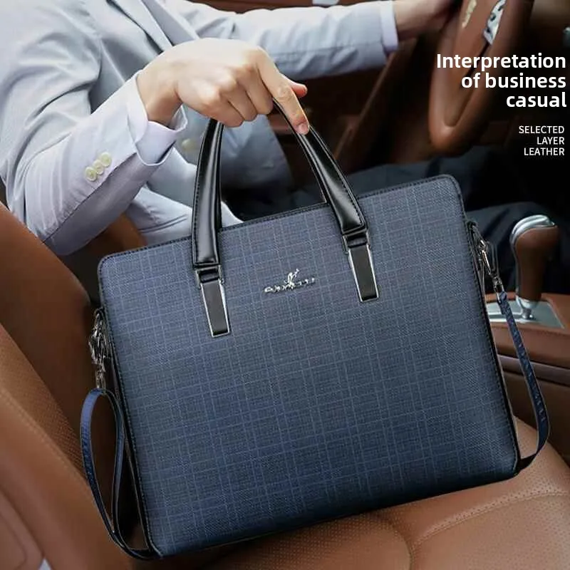 

New Men's Busin Bag Large Capaci Laptop Bag Multifunctional Single oulder Crossbody Bag Office Handbag Leather Bag