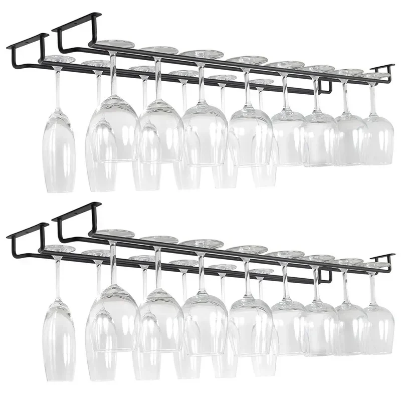 Furniture Useful Iron Wine Rack Glass Holder Hanging Bar Hanger Shelf Wine Glass Rack Stand Paper Roll Holder for Home Supplies