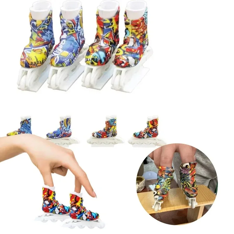 Finger Skate Shoes Toys Mini Funny Novelty Creative Educational Interactive Improve Hands On Skills Party Adults Birthday Gifts