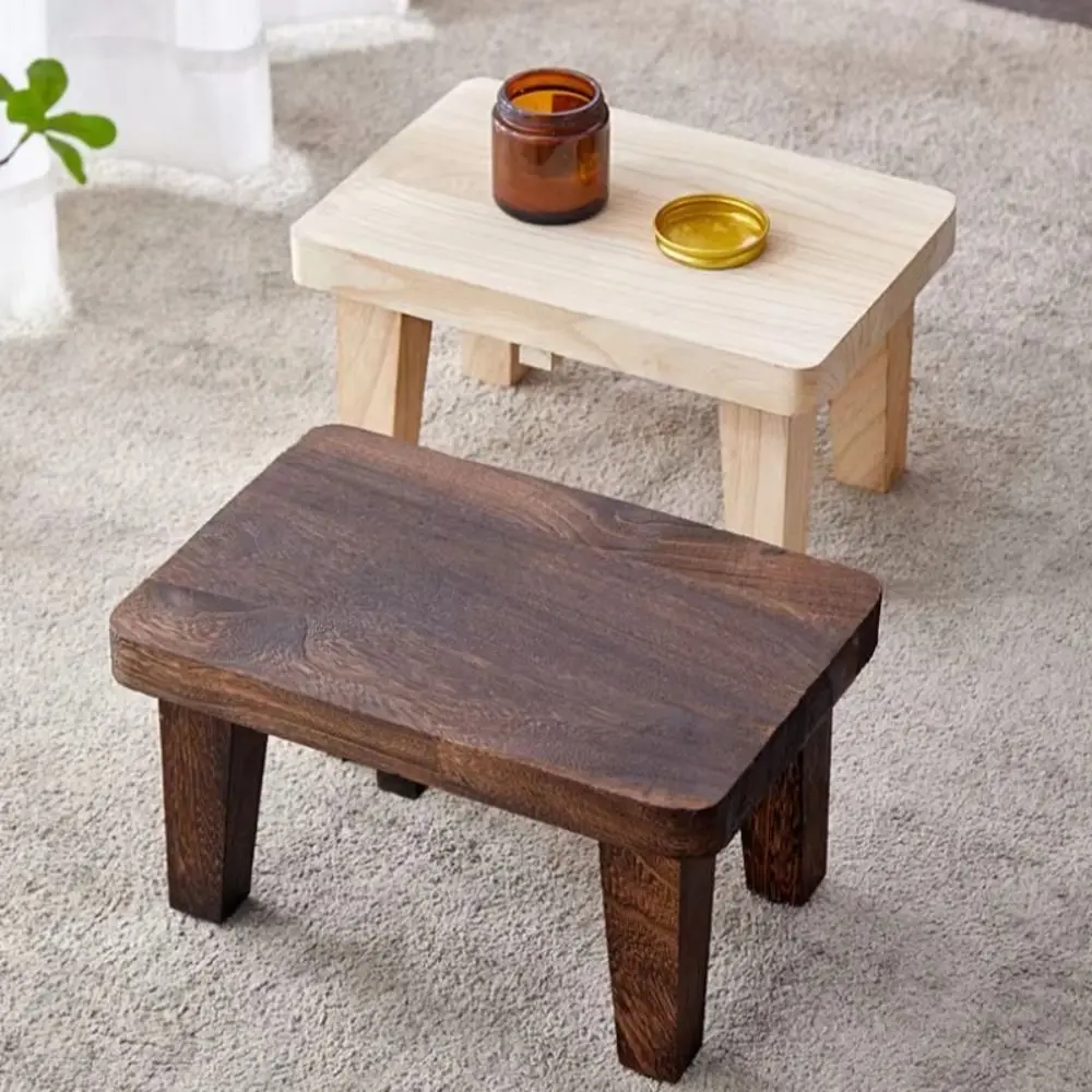 Solid Wood Small Stool Japanese-style 30*20cm Shoe-changing Stools Multifunctional Large Load Bearing Home Low Stool Children
