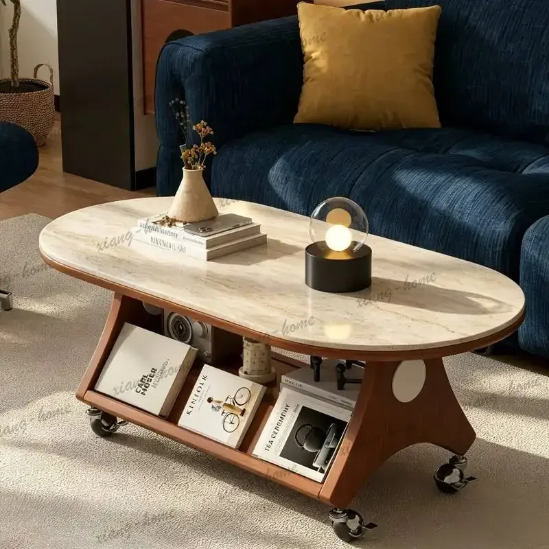 LD Office Classy Round Coffee Tables Modern Classic Nesting Luxury Salon   Center Wooden Tavolino Salotto Furniture