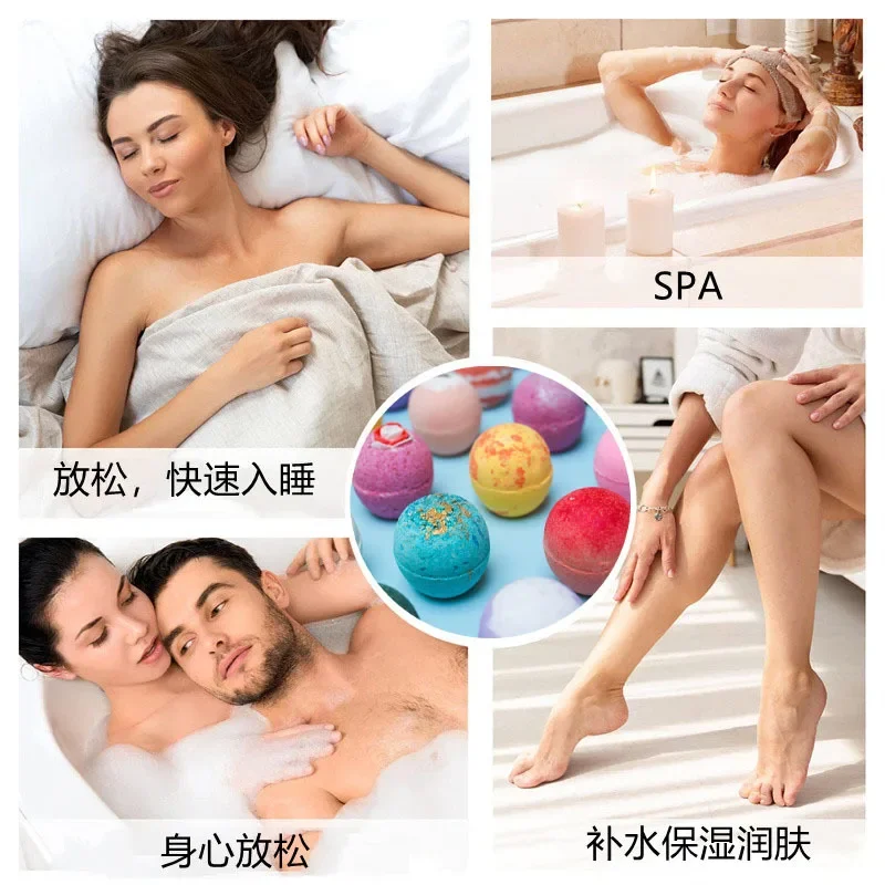 64g Organic Bath Gift Natural Mini Handmade Bathing Foot Spa Bomb Rich Essential Oils Moisturizing Dry Skin Relaxing Scent