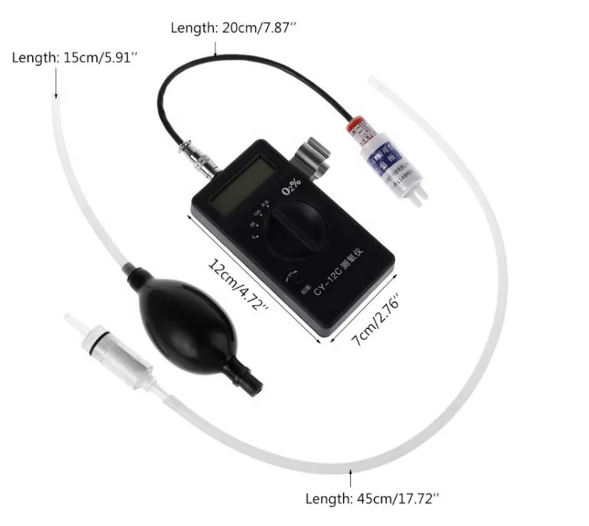 

Portable Pressure Flow Oxygen O2 Purity Detector Oxygen Concentration test Gas Analyzer Meter with Battery Factory Cheap Price