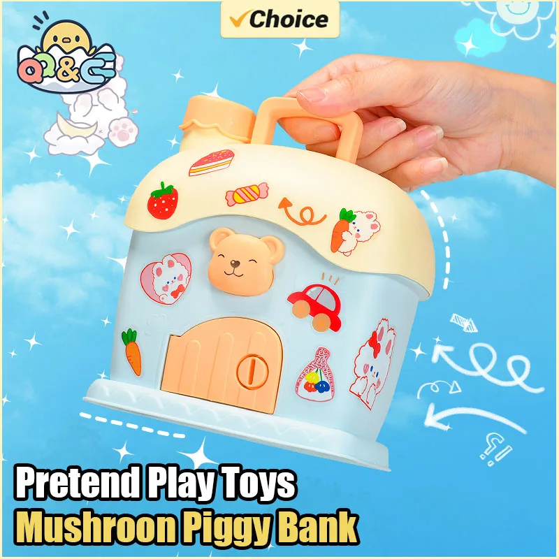 Mushroon Piggy Bank Kids Toy Cartoon Money Box To Save Kawaii Coin Bank Cashlarge Capacity Saving Money Children Birthday Gfit