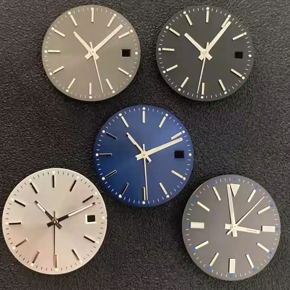 

29MM Watch Dial with Watch Hands Green Luminous Dial Pointers for Miyota 8215 8200 821A for Mingzhu 2813 Movement Watch Faces