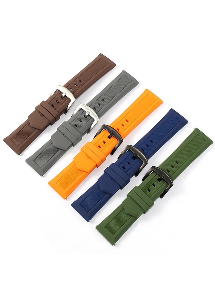 Pulseira de relógio de silicone de 22mm para tag heuer aquaracer série f1, pulseira de substituição respirável com fivela de aço inoxidável