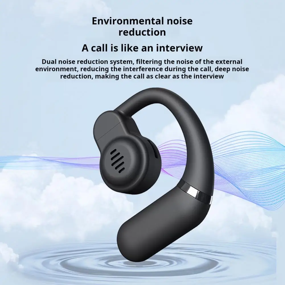 Headset Business Earbuds Ultralight Bone Conduction Headphones with Noise Reduction Waterproof Design Wireless for Business