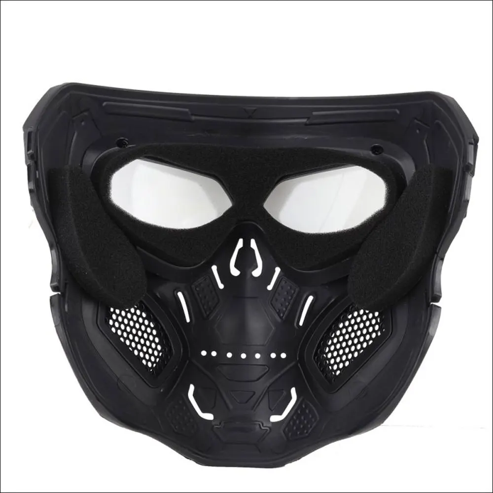 Maschera teschio maschera moto bicicletta equitazione antivento maschera protettiva scheletro integrale occhiali colorati bicicletta tattica