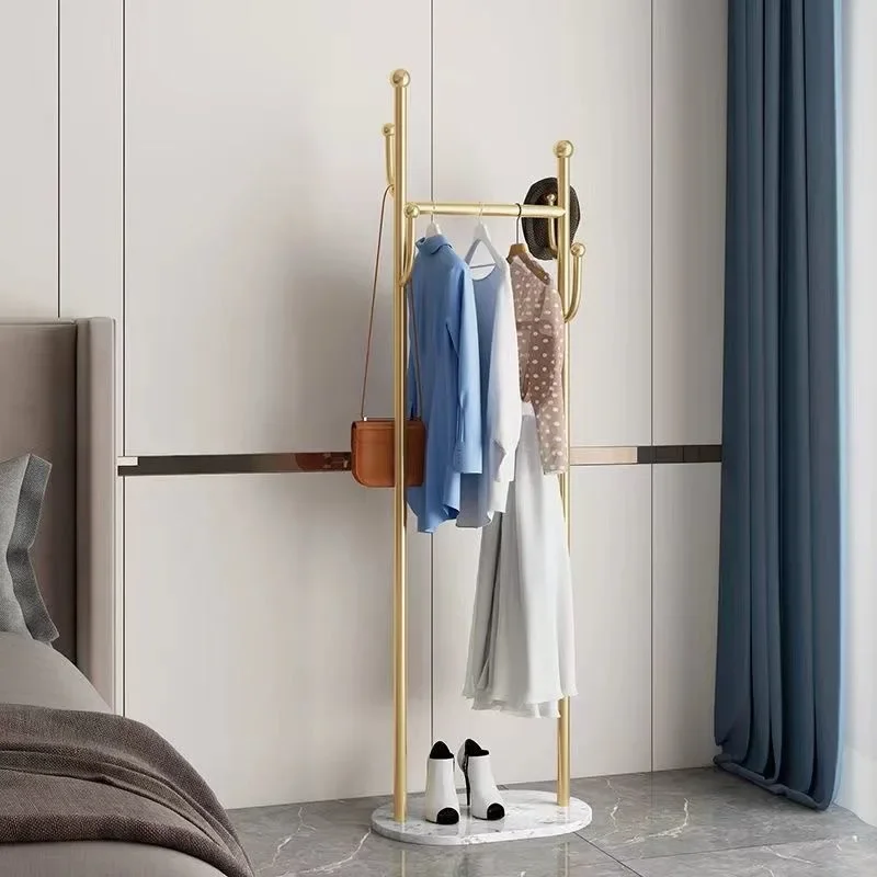 Bodenstehender Garderobenständer für Büro und Wohnzimmer, hängender Kleiderständer, luxuriöser Schlafzimmer-Garderobenständer – platzsparende Garderobe